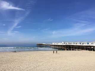 Beautiful old wooden pier at Pacific Beach