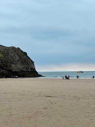 Castle Beach on a cloudy day