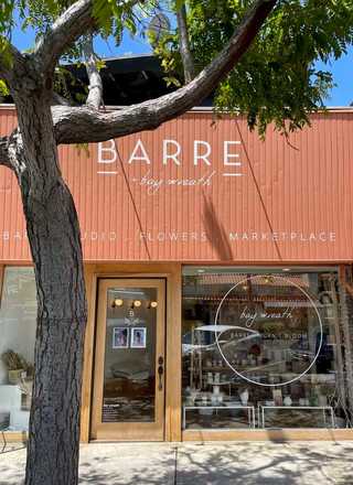 A rust coloured facade of a shop at Bird Rock