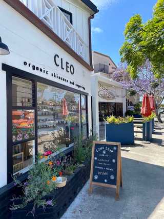 The pretty facade of Cleo skincare salon at Bird Rock
