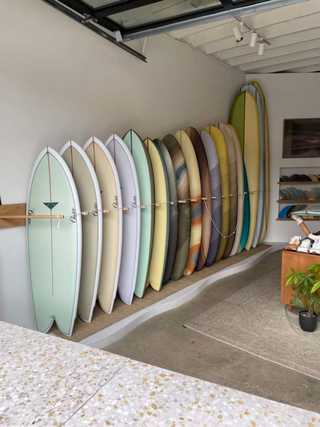 Surfboards at Hermosa Surf shop at Bird Rock neighbourhood