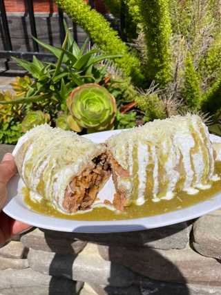 A massive wet burrito at Pacific Beach
