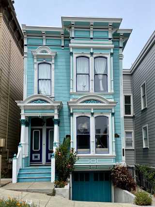 Beautiful, old, blue wooden house in Mission