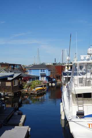A big boat parked on Union Lake