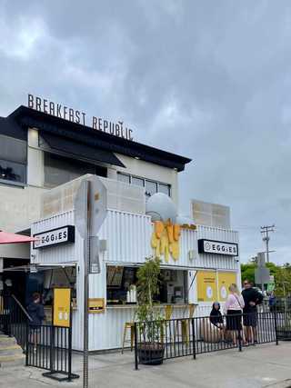 A little outdoor kiosk of Breakfast Republic in San Diego