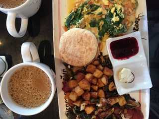 Vegetarian omelette at Breakfast Republic at La Clochette