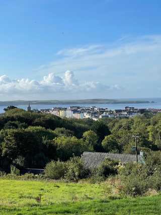 A view of Tenby town taken from Meadow Farm campsite