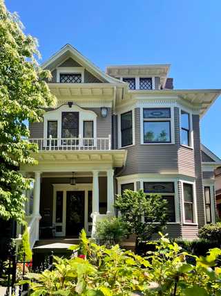 Beautiful grey Victorian house in Capitol Hill