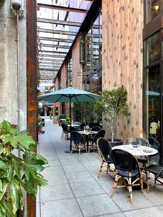 Outdoor patio at The Chophouse Row