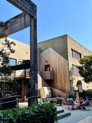 Evening drinks on the patio of The Chophouse Row