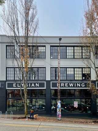 The facede of a local Elysian Brewing