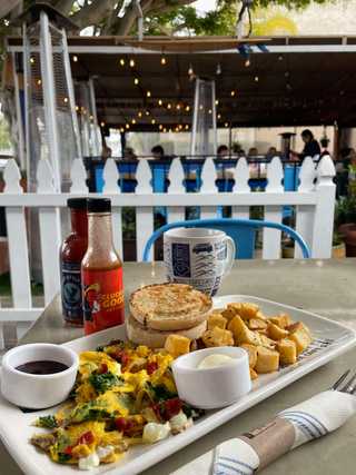 Breakfast omelette at Fig Tree Cafe in San Diego