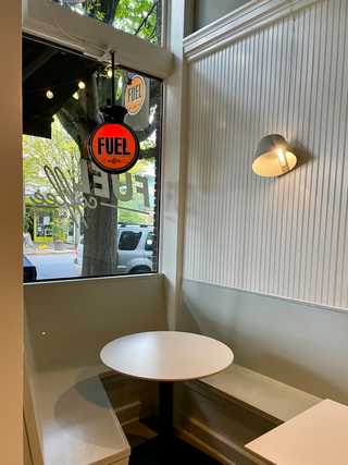 Cosy window seating at Fuel Coffee