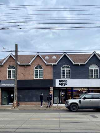 Youngsters hanging out infront of local shops
