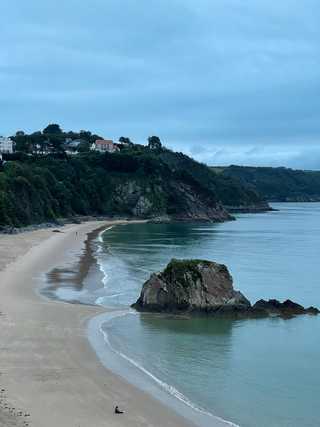 A quiet North Beach and Goscar Rock in the evening