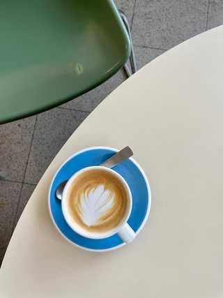 An immaculate coffee at Hamers Coffee