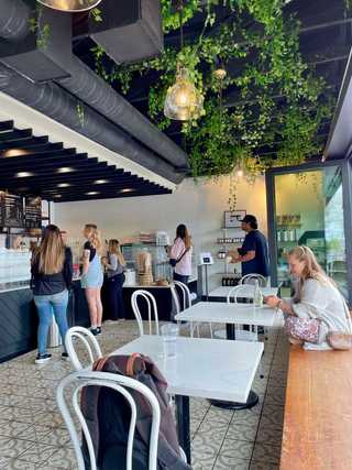 Airy modern interiors of La Clochette in San Diego