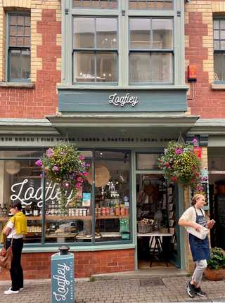 The beautiful facade of Loafley bakery