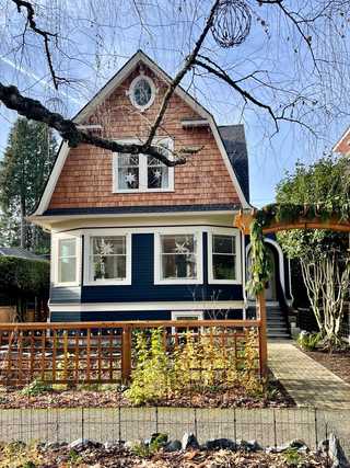 A beautiful old house with wooden shingles