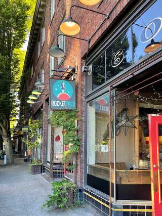 The cute facade of Rocket Taco on the 19th Avenue