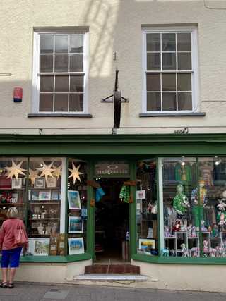 Cute gift shop with big bay windows
