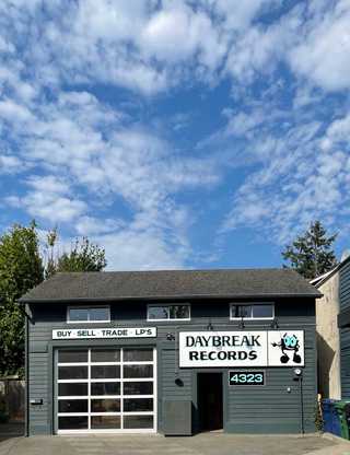 A front of a record shops
