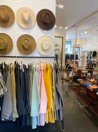 A variety of hats at Pipe and Row
