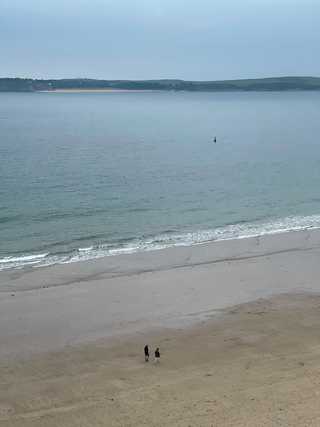Quiet serene beach in Tenby