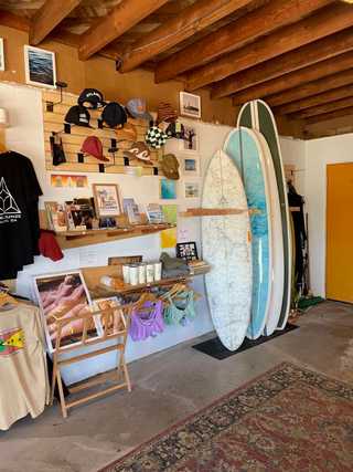 Surf gear and memorabilia at Surf Lounge at Pacific Beach