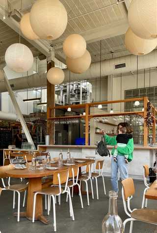 Beautiful set table at Tartine